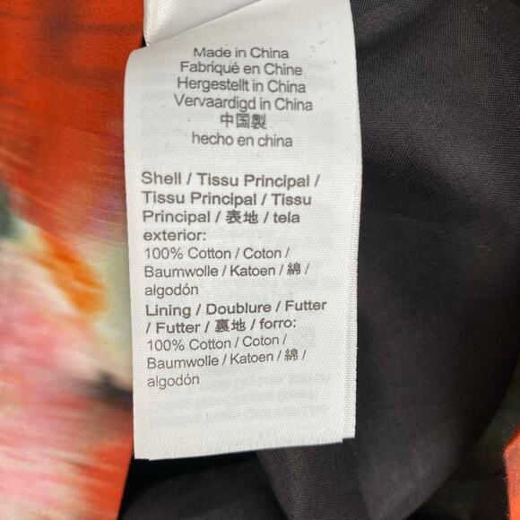 NWT J. Crew Liberty® Hazy Days Dress Size 6 Red Black Cotton Midi Puff Sleeve - Picture 11 of 14